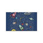 Cat-cosmos-cosmonaut-rocket Sticker (Rectangular)