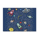 Cat-cosmos-cosmonaut-rocket Sticker A4 (100 pack)