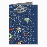 Cat-cosmos-cosmonaut-rocket Greeting Cards (Pkg of 8)