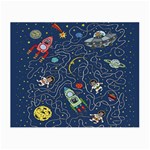 Cat-cosmos-cosmonaut-rocket Small Glasses Cloth