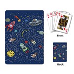 Cat-cosmos-cosmonaut-rocket Playing Cards Single Design (Rectangle)