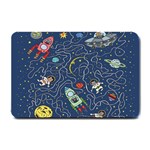 Cat-cosmos-cosmonaut-rocket Small Doormat