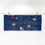 Cat-cosmos-cosmonaut-rocket Hand Towel