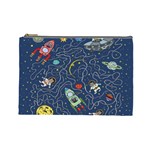 Cat-cosmos-cosmonaut-rocket Cosmetic Bag (Large)