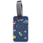 Cat-cosmos-cosmonaut-rocket Luggage Tag (two sides)