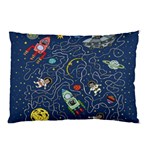 Cat-cosmos-cosmonaut-rocket Pillow Case (Two Sides)