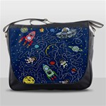 Cat-cosmos-cosmonaut-rocket Messenger Bag