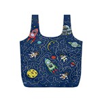 Cat-cosmos-cosmonaut-rocket Full Print Recycle Bag (S)