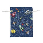 Cat-cosmos-cosmonaut-rocket Lightweight Drawstring Pouch (L)