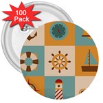 Nautical-elements-collection 3  Buttons (100 pack) 