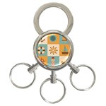 Nautical-elements-collection 3-Ring Key Chain