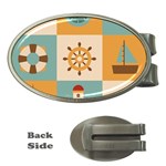 Nautical-elements-collection Money Clips (Oval) 