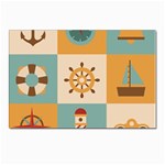 Nautical-elements-collection Postcards 5  x 7  (Pkg of 10)