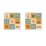 Nautical-elements-collection Cufflinks (Square)