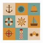 Nautical-elements-collection Medium Glasses Cloth