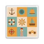 Nautical-elements-collection Memory Card Reader (Square)