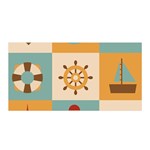 Nautical-elements-collection Satin Wrap 35  x 70 