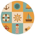 Nautical-elements-collection Round Trivet