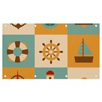 Nautical-elements-collection Banner and Sign 7  x 4 