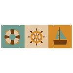 Nautical-elements-collection Banner and Sign 12  x 4 