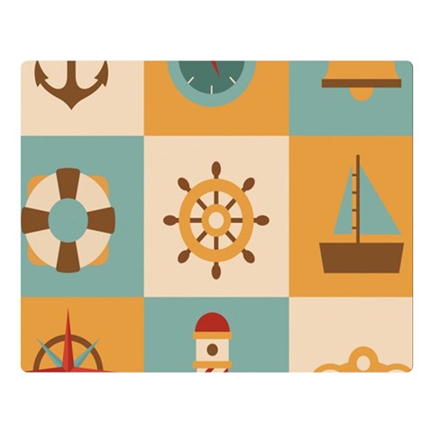 Nautical 80 x60  Blanket Front