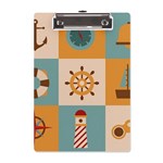 Nautical-elements-collection A5 Acrylic Clipboard