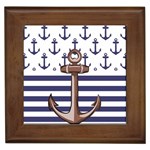 Anchor-background-design Framed Tile