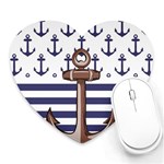 Anchor-background-design Heart Mousepad