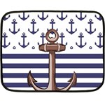 Anchor-background-design Fleece Blanket (Mini)