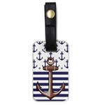 Anchor-background-design Luggage Tag (one side)