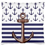 Anchor-background-design Large Cushion Case (One Side)