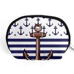 Anchor-background-design Accessory Pouch (Medium)