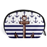 Anchor-background-design Accessory Pouch (Large)