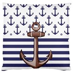 Anchor-background-design Standard Premium Plush Fleece Cushion Case (One Side)