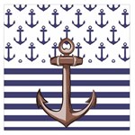 Anchor-background-design Square Satin Scarf (36  x 36 )