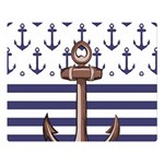 Anchor-background-design Premium Plush Fleece Blanket (Large)