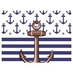 Anchor-background-design Premium Plush Fleece Blanket (Extra Small)