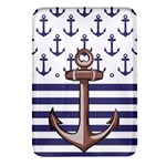 Anchor-background-design Rectangular Glass Fridge Magnet (4 pack)