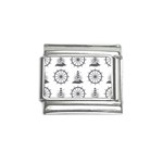 Marine-nautical-seamless-pattern-with-vintage-lighthouse-wheel Italian Charm (9mm)