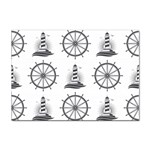 Marine-nautical-seamless-pattern-with-vintage-lighthouse-wheel Sticker A4 (10 pack)