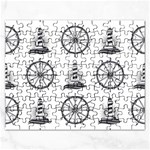 Marine-nautical-seamless-pattern-with-vintage-lighthouse-wheel Rectangular Jigsaw Puzzl