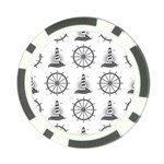 Marine-nautical-seamless-pattern-with-vintage-lighthouse-wheel Poker Chip Card Guard