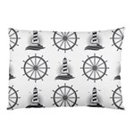 Marine-nautical-seamless-pattern-with-vintage-lighthouse-wheel Pillow Case