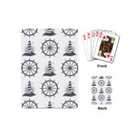 Marine-nautical-seamless-pattern-with-vintage-lighthouse-wheel Playing Cards Single Design (Mini)