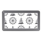 Marine-nautical-seamless-pattern-with-vintage-lighthouse-wheel Memory Card Reader (Mini)