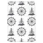 Marine-nautical-seamless-pattern-with-vintage-lighthouse-wheel Removable Flap Cover (L)