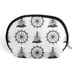 Marine-nautical-seamless-pattern-with-vintage-lighthouse-wheel Accessory Pouch (Medium)