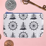 Marine-nautical-seamless-pattern-with-vintage-lighthouse-wheel Large Coin Purse