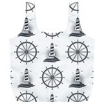 Marine-nautical-seamless-pattern-with-vintage-lighthouse-wheel Full Print Recycle Bag (XXL)