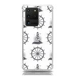 Marine-nautical-seamless-pattern-with-vintage-lighthouse-wheel Samsung Galaxy S20 Ultra 6.9 Inch TPU UV Case